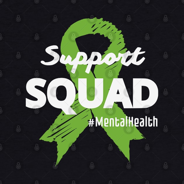 Support Squad Mental Health Awareness Lime Green Ribbon by Shopinno Shirts